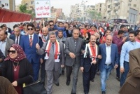 “Egypt’s youth are able to hold the responsibility of the this homeland” says El-Kady to Benha University’s students in a crowded march