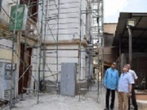 EL-kady inspects the amendments of the Benha University's building
